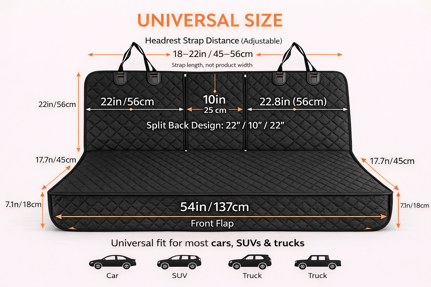 Waterproof Dog Car Seat Cover β Anti-Slip Pet Travel Protector with Seat Anchor & Side Flaps