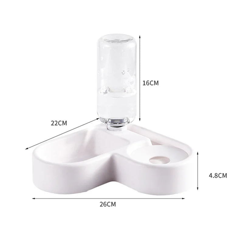 Automatic Pet Feeding & Water Bowl Set โ Dual Food and Water Dispenser for Cats & Dogs