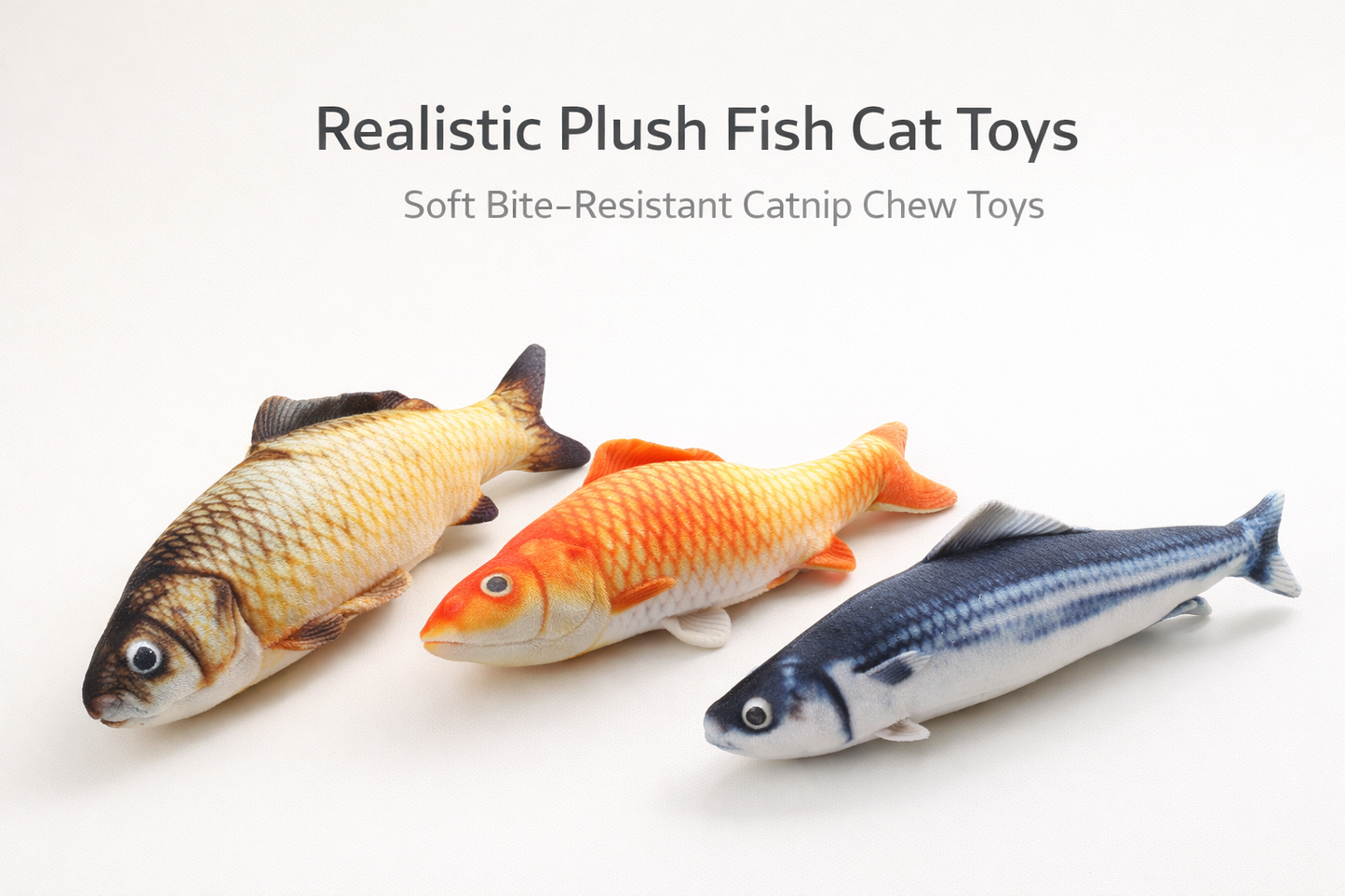 Realistic Plush Fish Cat Toy – Soft Catnip Chew Toy for Kittens & Cats