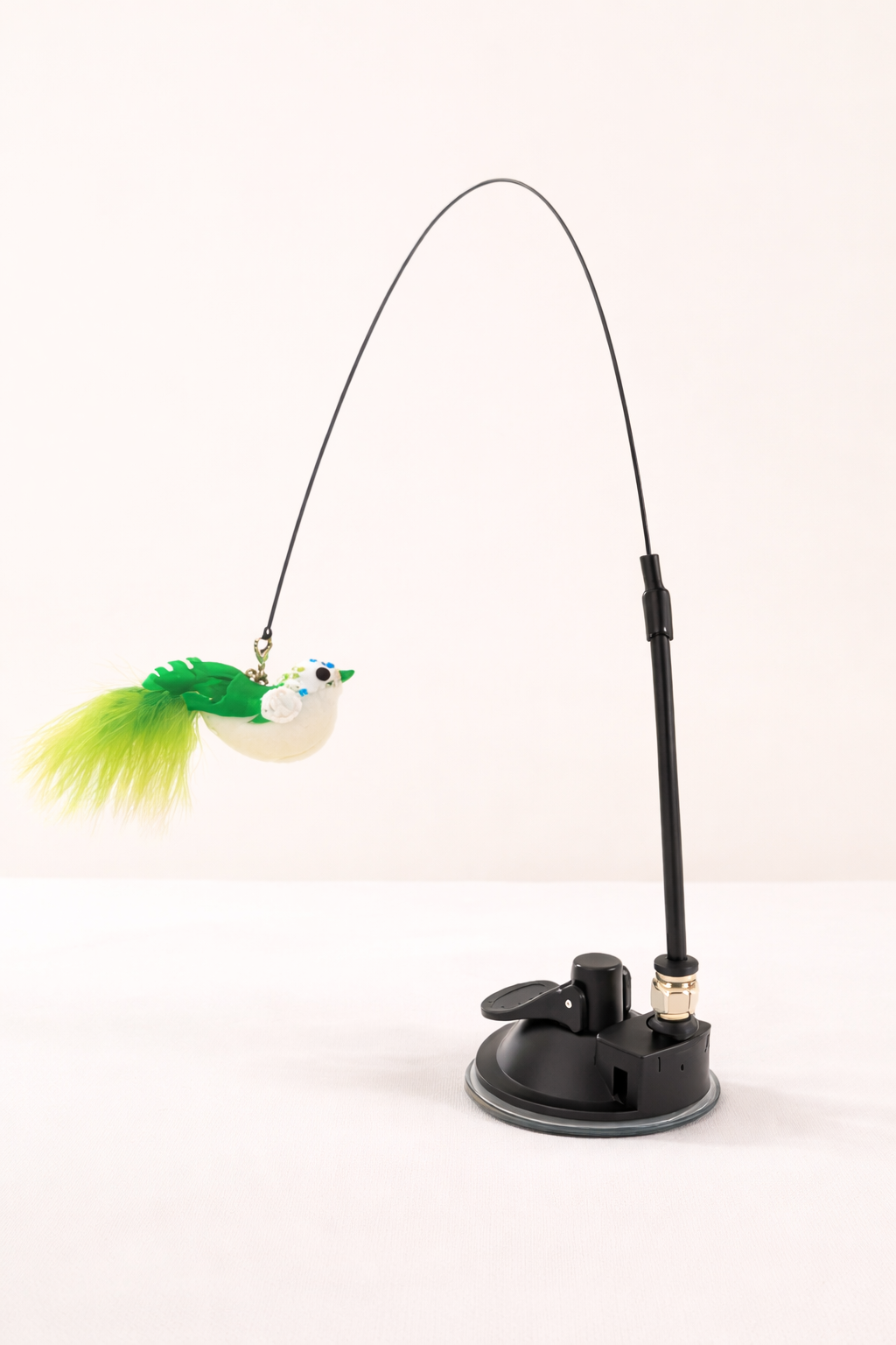 Interactive Cat Toy with Suction Base – Feather Teaser Wand for Self Play & Exercise