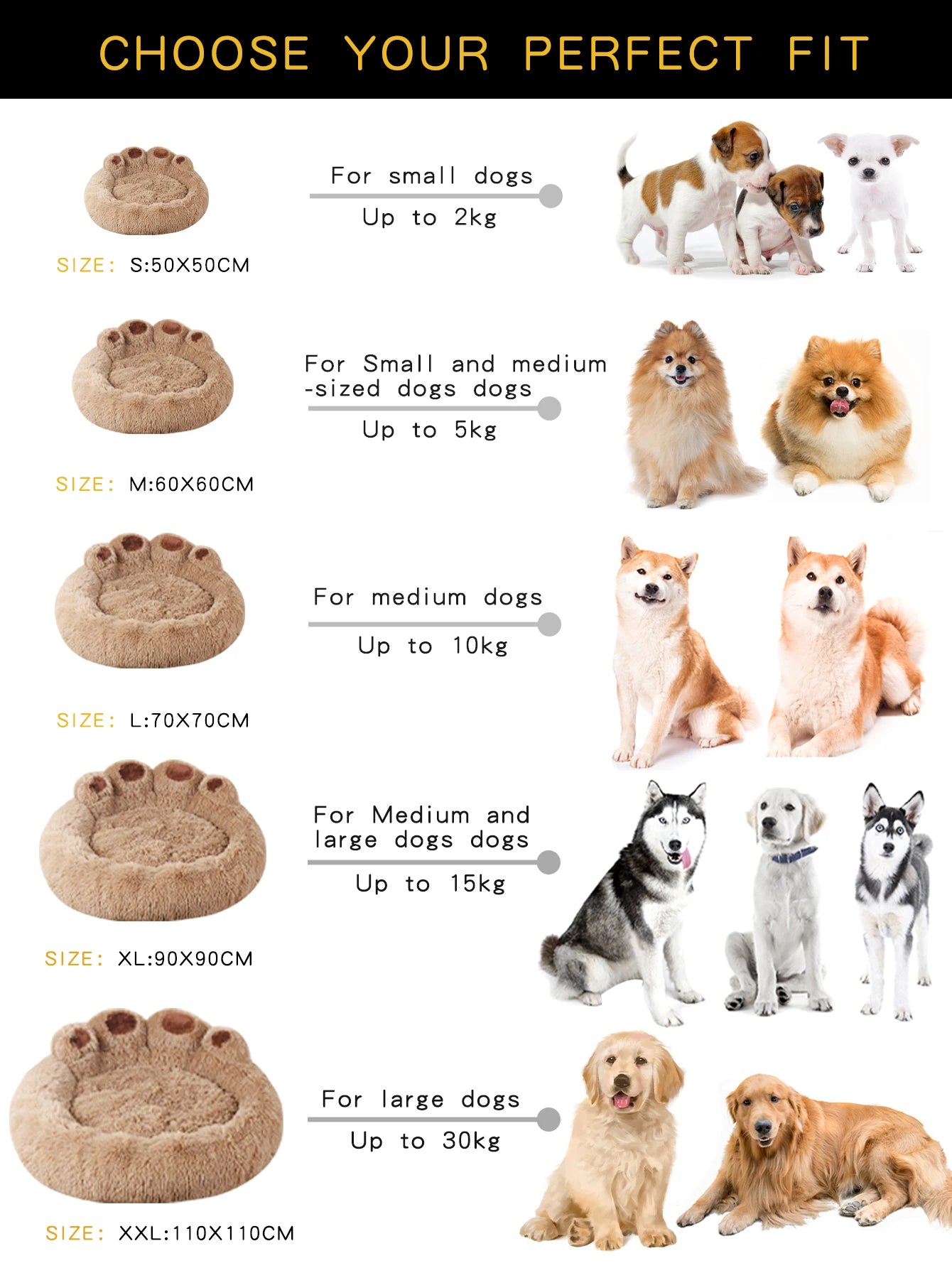 Calming Plush Dog Bed – Ultra Soft Anti-Anxiety Pet Bed for Small & Large Dogs