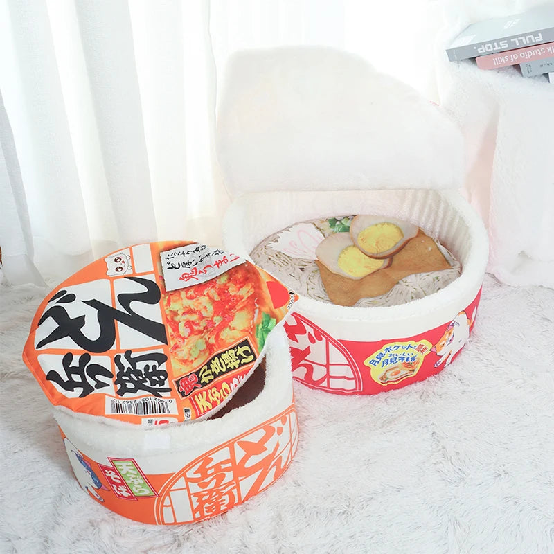 Noodle Cup Pet Bed – Cozy Cat Hideaway