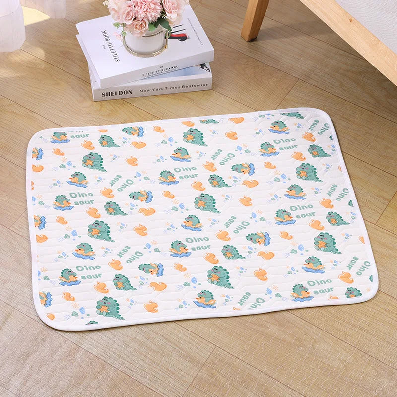 Cat Dog Sleeping Mat Pet Summer Cooling Latex Pad Cute Cartoon Pattern  Kennel Ice Silk Cool Mats Floor Sofa Blanket Pet Supplie