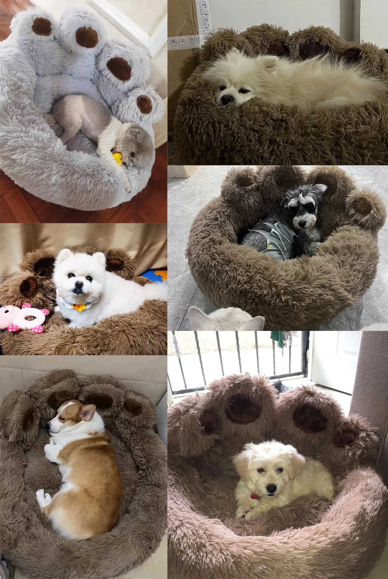 Calming Plush Dog Bed – Ultra Soft Anti-Anxiety Pet Bed for Small & Large Dogs