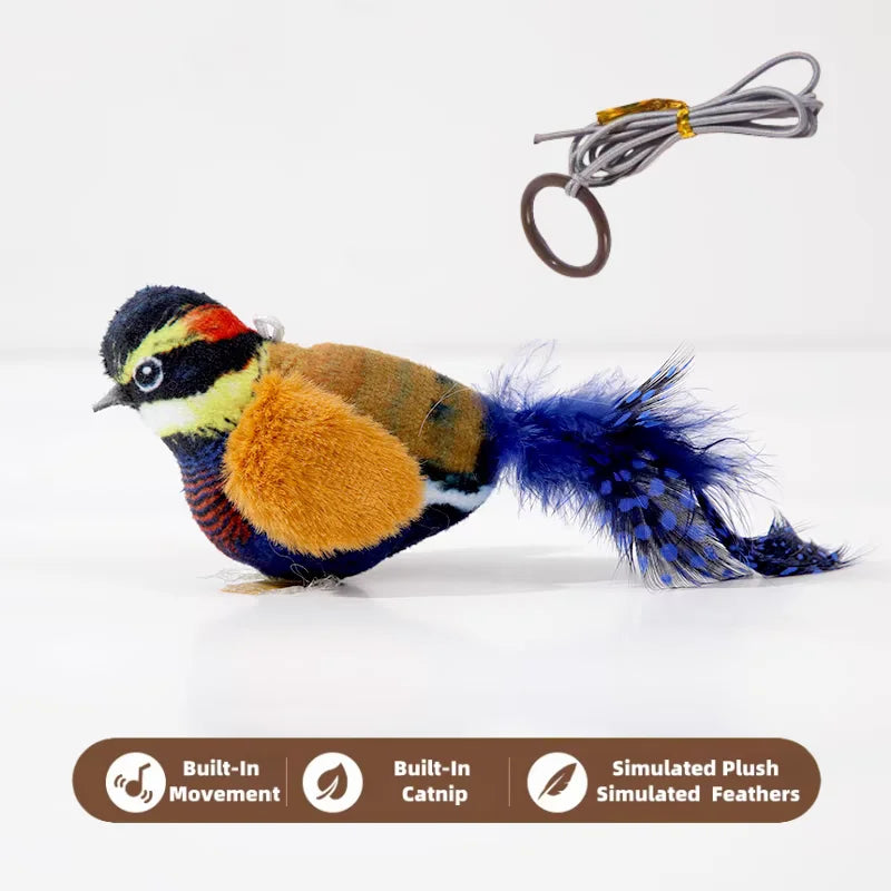 Cat Toys For Indoor Cats Interactive Cat Toy Realistic Bird Sound Cat Toy Plush Cat Toy Catnip Cat Toy for  Cats Kitten Toy