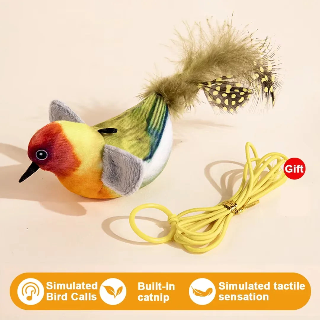 Cat Toys For Indoor Cats Interactive Cat Toy Realistic Bird Sound Cat Toy Plush Cat Toy Catnip Cat Toy for  Cats Kitten Toy