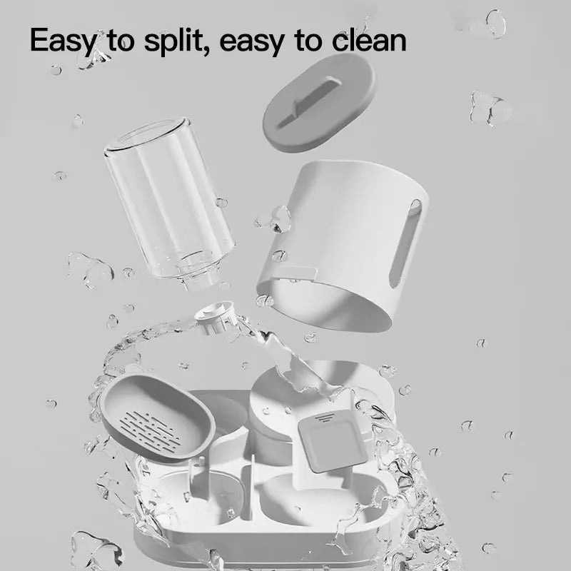 Automatic Gravity Cat Feeder & Water Dispenser – Large Capacity, Spill-Proof Pet Feeding Set