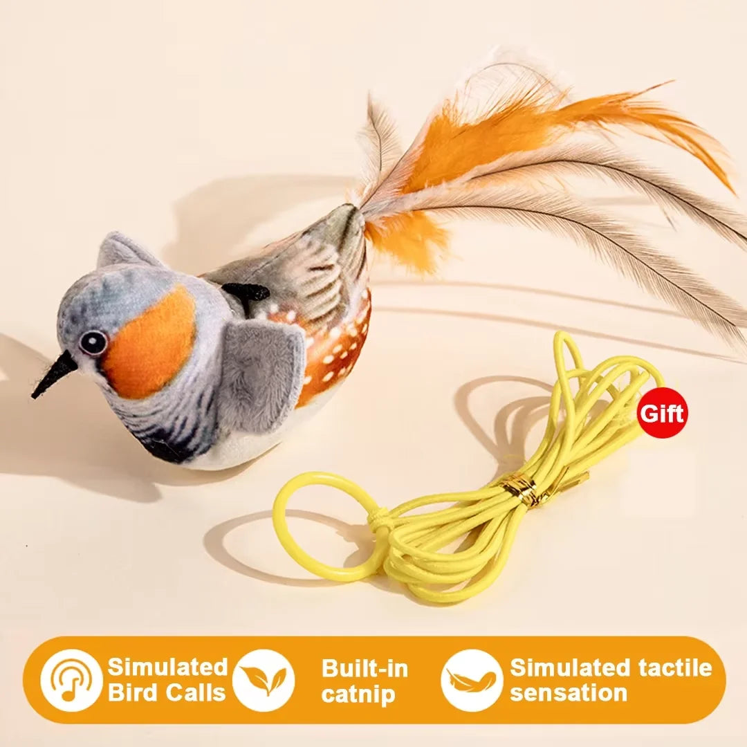 Cat Toys For Indoor Cats Interactive Cat Toy Realistic Bird Sound Cat Toy Plush Cat Toy Catnip Cat Toy for  Cats Kitten Toy