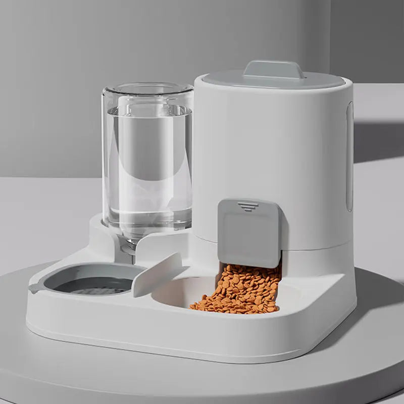 Automatic Gravity Cat Feeder & Water Dispenser – Large Capacity, Spill-Proof Pet Feeding Set