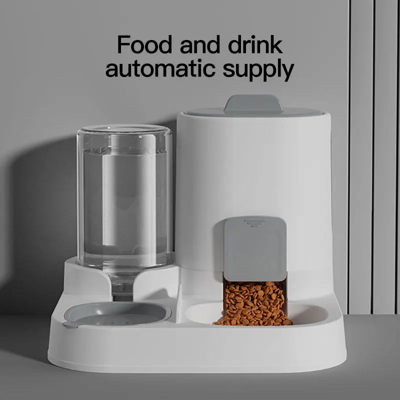 Automatic Gravity Cat Feeder & Water Dispenser – Large Capacity, Spill-Proof Pet Feeding Set
