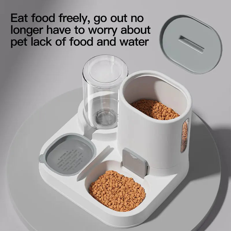 Automatic Gravity Cat Feeder & Water Dispenser – Large Capacity, Spill-Proof Pet Feeding Set
