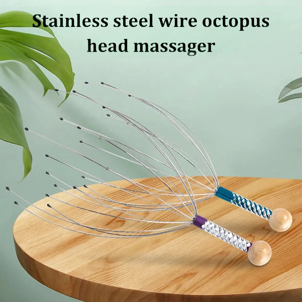 Head Massager Scalp Scratcher – Relaxing Octopus Claw Massage Tool for Stress Relief & Deep Relaxation