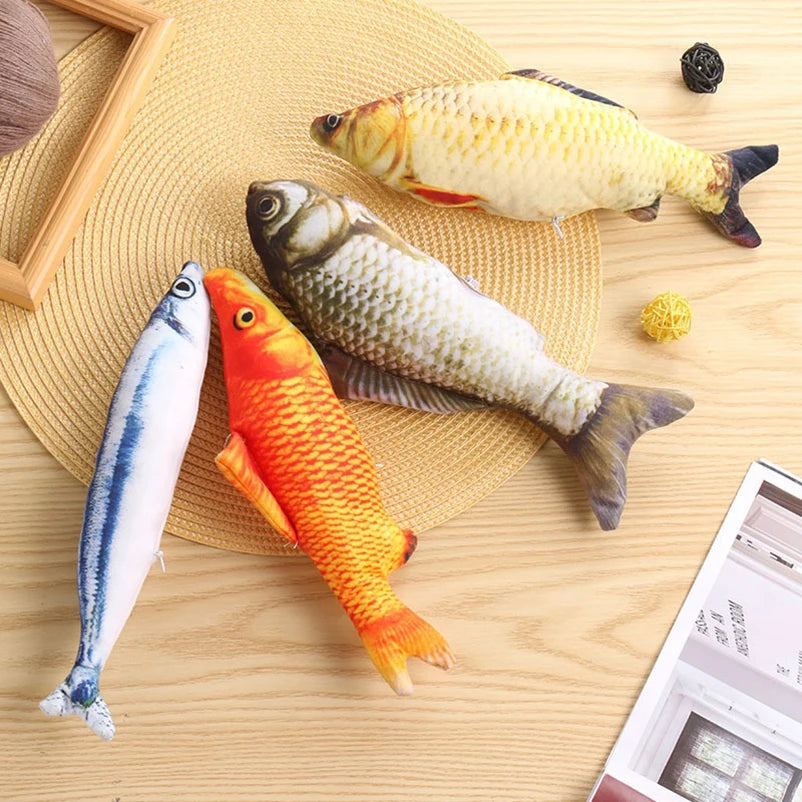 Realistic Plush Fish Cat Toy – Soft Catnip Chew Toy for Kittens & Cats