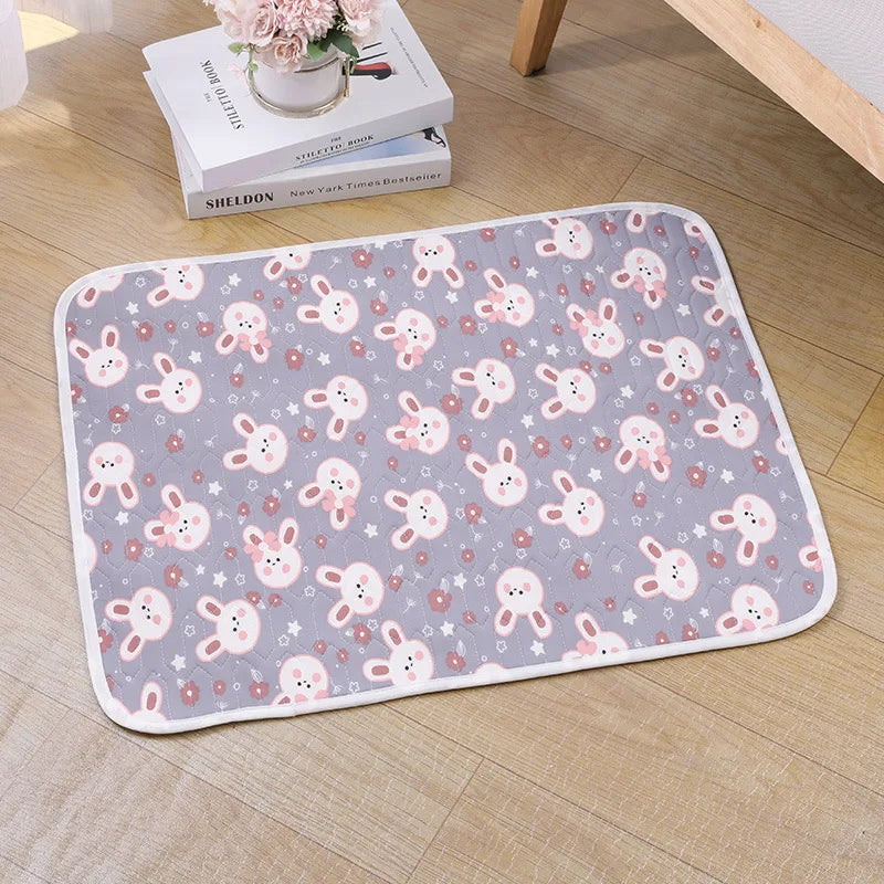 Cat Dog Sleeping Mat Pet Summer Cooling Latex Pad Cute Cartoon Pattern  Kennel Ice Silk Cool Mats Floor Sofa Blanket Pet Supplie