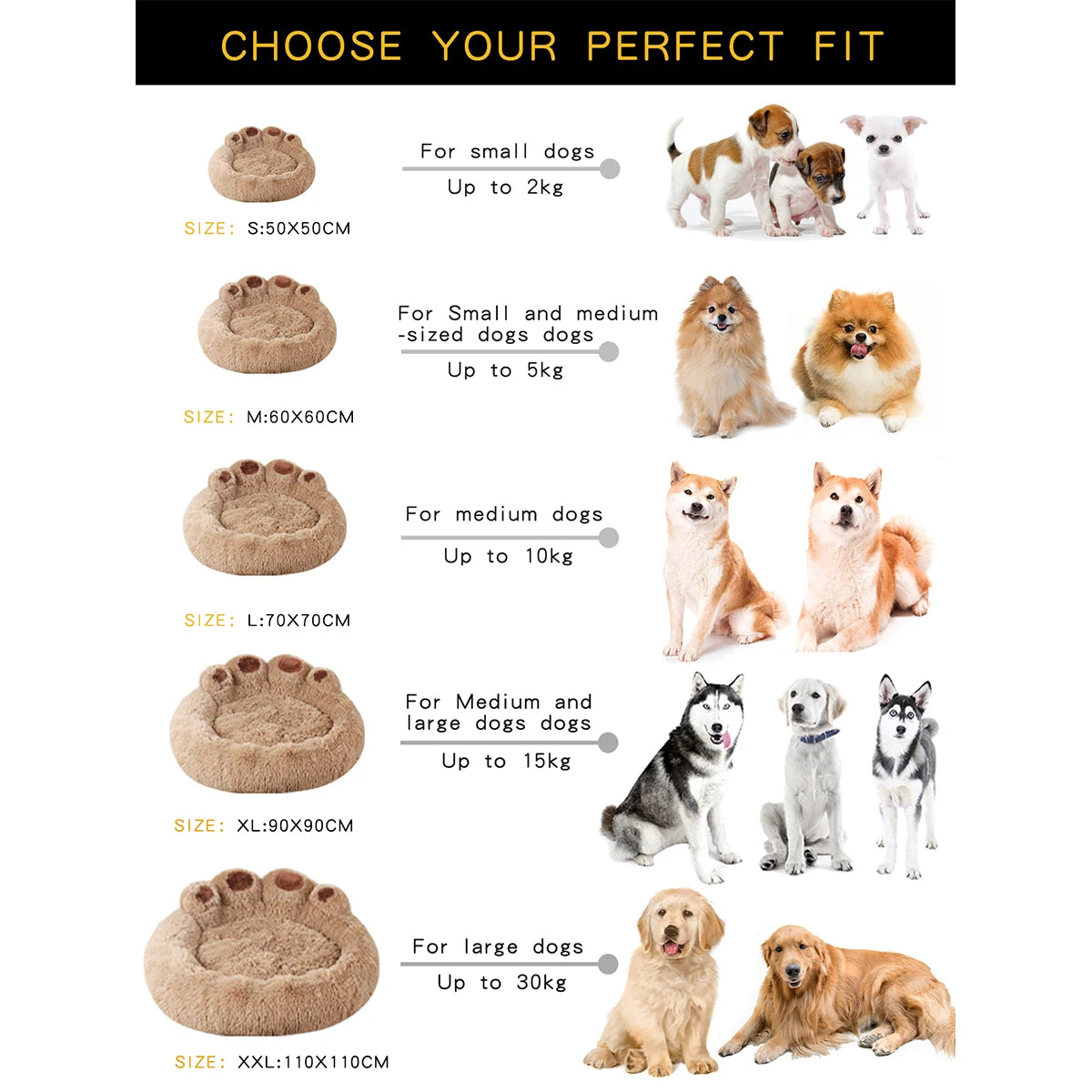 Calming Plush Dog Bed – Ultra Soft Anti-Anxiety Pet Bed for Small & Large Dogs