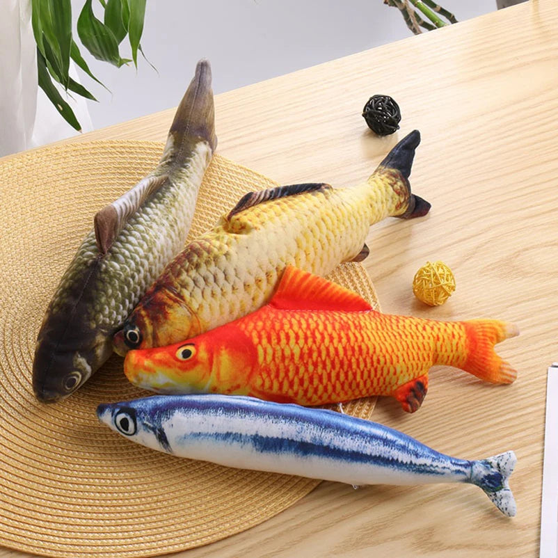 Realistic Plush Fish Cat Toy – Soft Catnip Chew Toy for Kittens & Cats