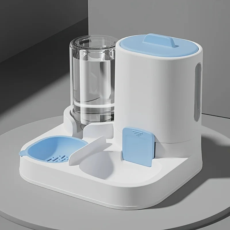 Automatic Gravity Cat Feeder & Water Dispenser – Large Capacity, Spill-Proof Pet Feeding Set