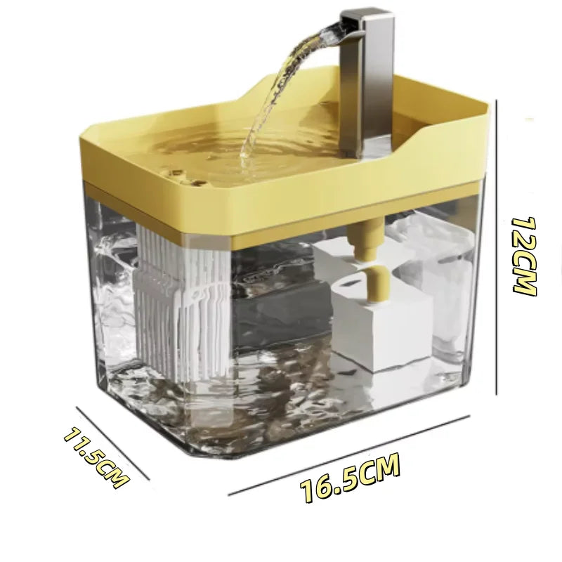USB Cat Water Fountain with Auto Filter – Transparent Quiet Drinking Dispenser for Cats & Small Pets