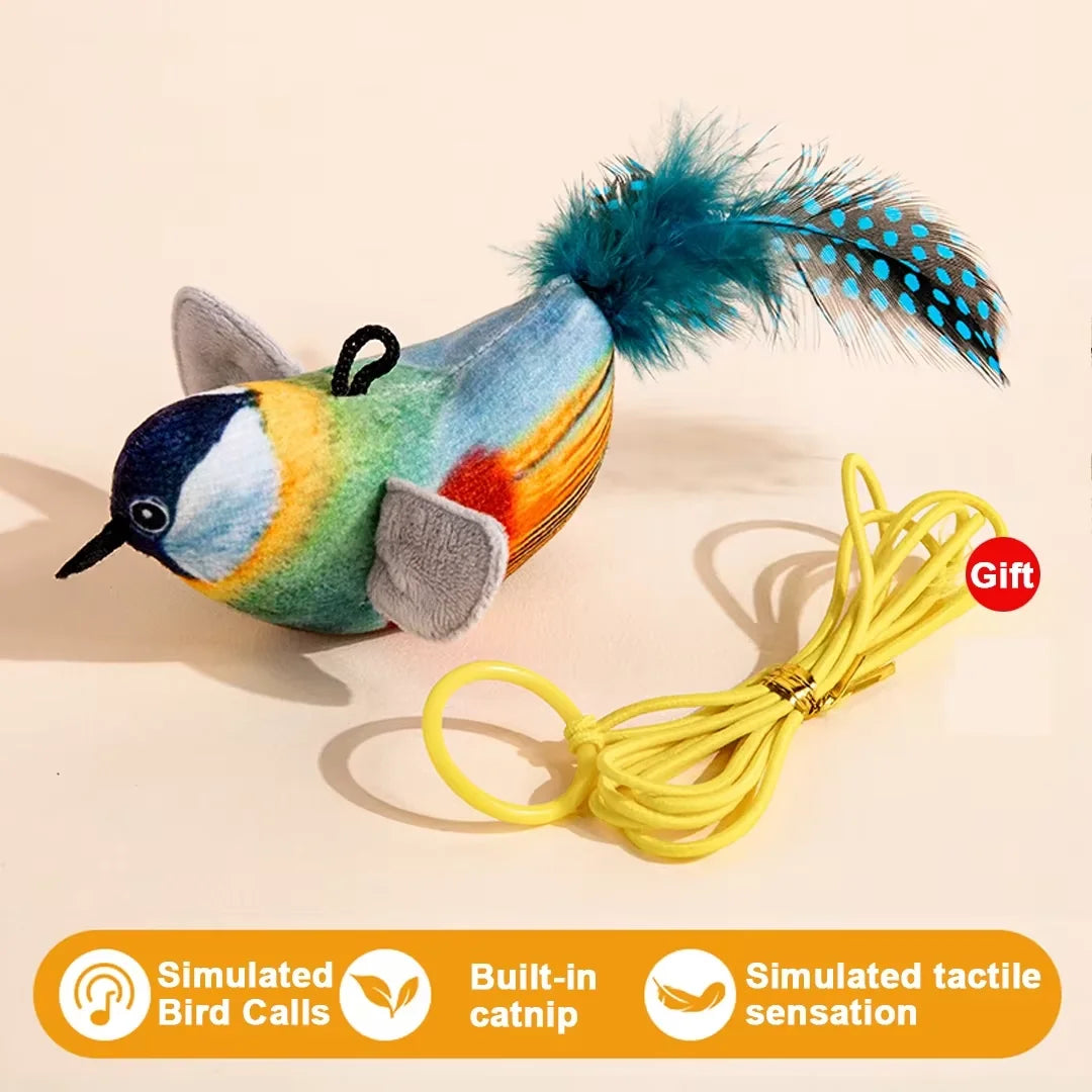 Cat Toys For Indoor Cats Interactive Cat Toy Realistic Bird Sound Cat Toy Plush Cat Toy Catnip Cat Toy for  Cats Kitten Toy