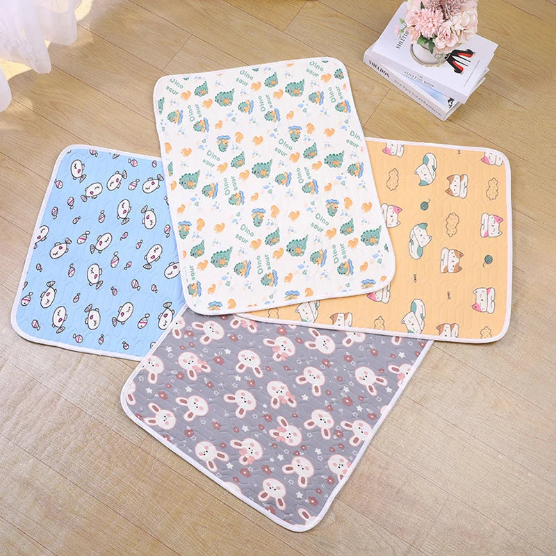 Cat Dog Sleeping Mat Pet Summer Cooling Latex Pad Cute Cartoon Pattern  Kennel Ice Silk Cool Mats Floor Sofa Blanket Pet Supplie