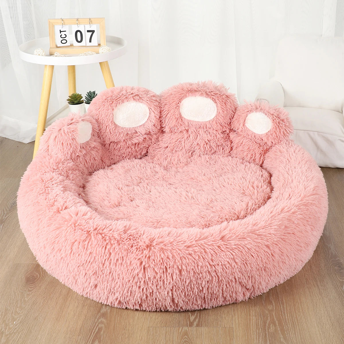 Calming Plush Dog Bed – Ultra Soft Anti-Anxiety Pet Bed for Small & Large Dogs