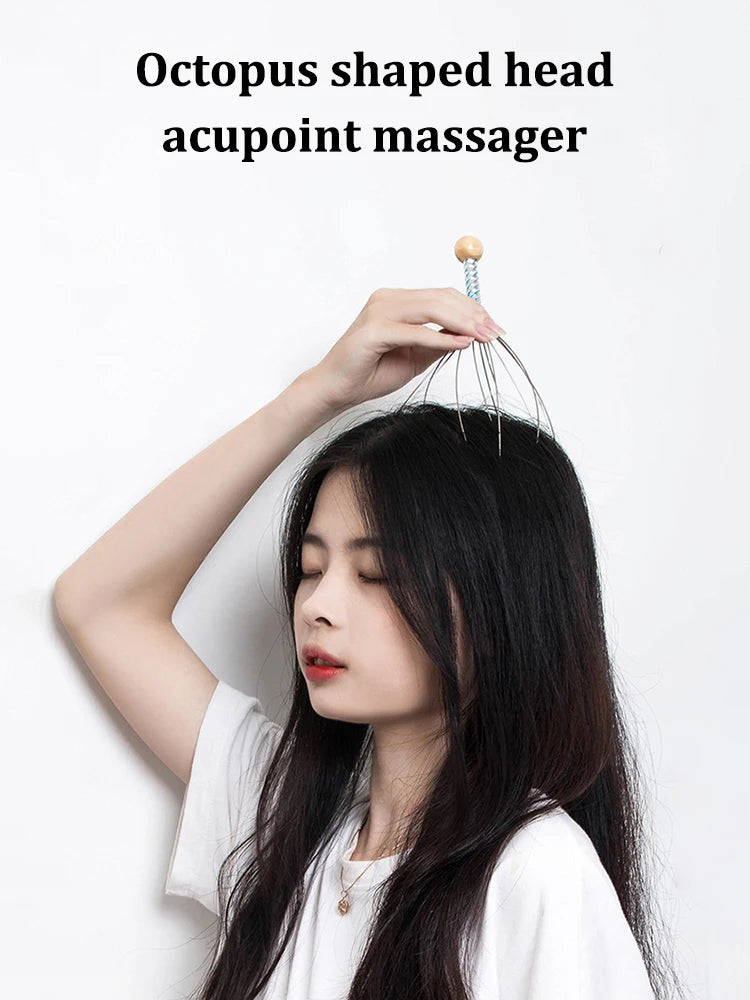 Head Massager Scalp Scratcher – Relaxing Octopus Claw Massage Tool for Stress Relief & Deep Relaxation