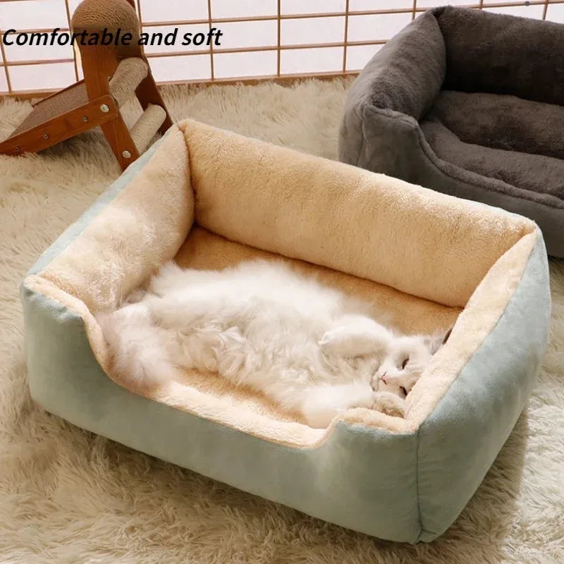 Plush Cat & Small Dog Bed – Soft, Breathable Cushion Mat for Kittens & Puppies