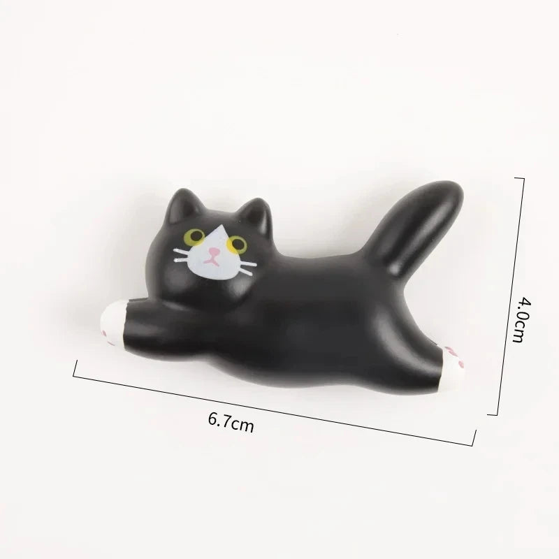 Cute 3D Cat Fridge Magnets – Cartoon Resin Cat Decor for Refrigerator & Kitchen