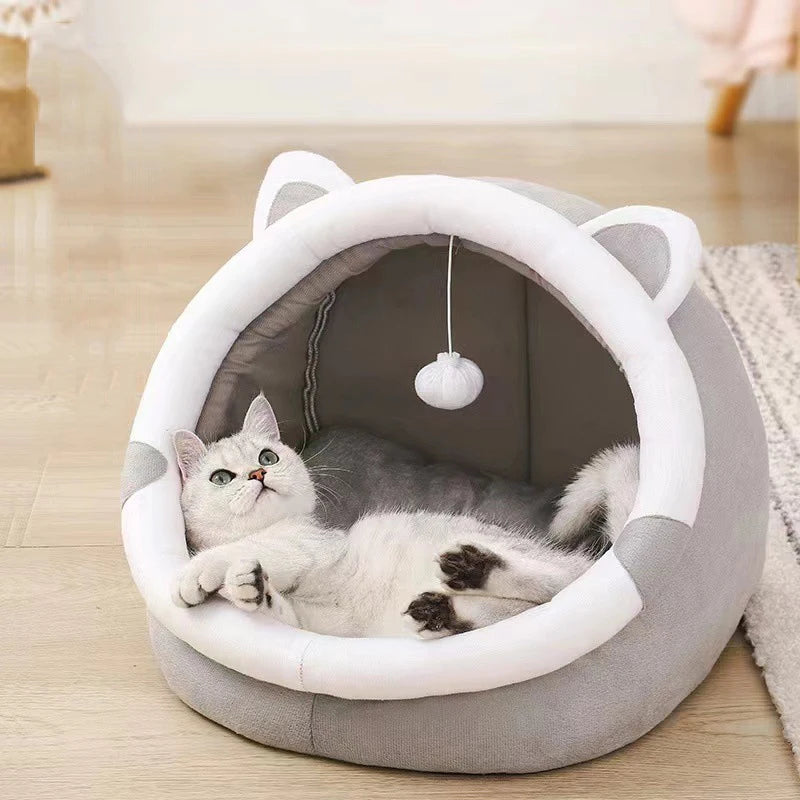 Soft Washable Pet Bed Tent for Cats & Small Dogs – Cozy Cushion Basket & Sleeping House